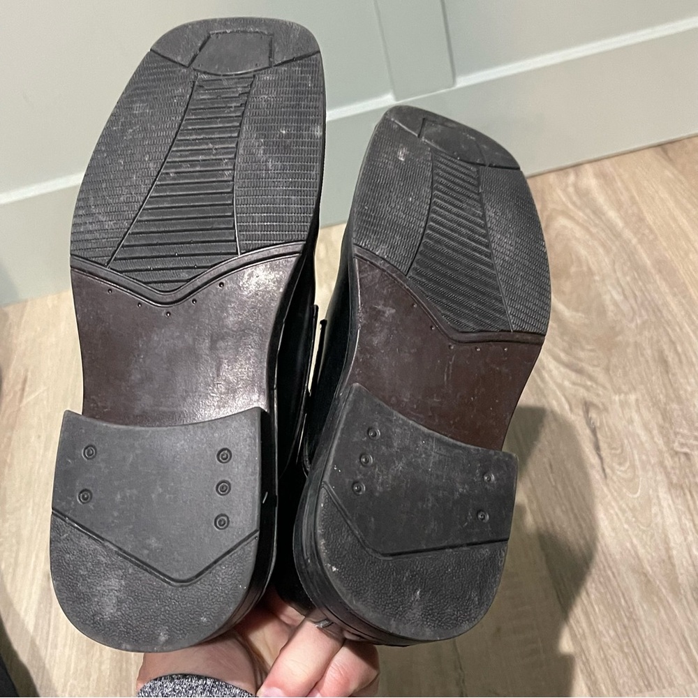 Deer stags black dress church shoes boys size 3.5M - Picture 6 of 7